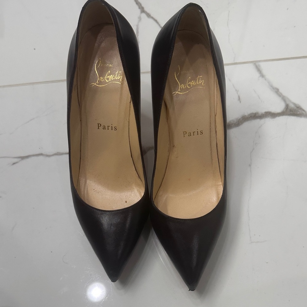 Christian Louboutin Black leather Pigalle Heels